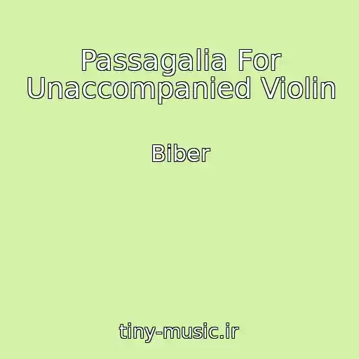 کاور آهنگ Passagalia For Unaccompanied Violin از Biber