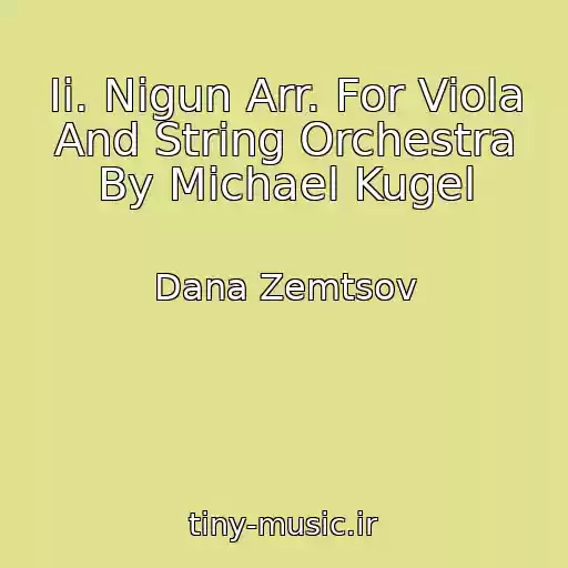 کاور آهنگ Ii. Nigun Arr. For Viola And String Orchestra By Michael Kugel از Dana Zemtsov