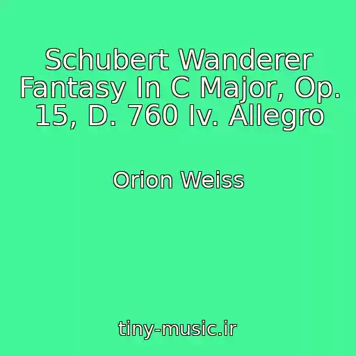 کاور آهنگ Schubert Wanderer Fantasy In C Major, Op. 15, D. 760 Iv. Allegro از Orion Weiss