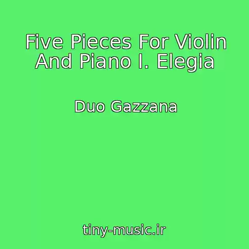 کاور آهنگ Five Pieces For Violin And Piano I. Elegia از Duo Gazzana