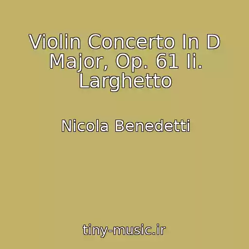 کاور آهنگ Violin Concerto In D Major, Op. 61 Ii. Larghetto از Nicola Benedetti