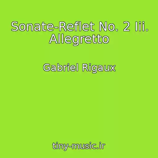 کاور آهنگ Sonate-Reflet No. 2 Iii. Allegretto از Gabriel Rigaux