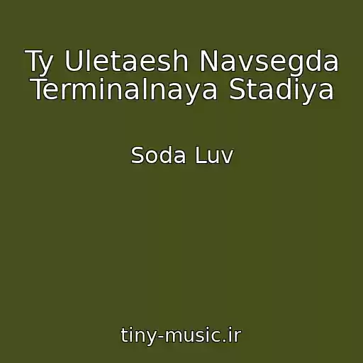 کاور آهنگ Ty Uletaesh Navsegda Terminalnaya Stadiya از Soda Luv