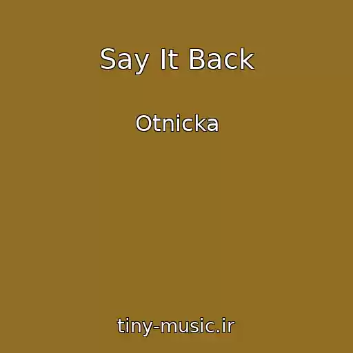 کاور آهنگ Say It Back از Otnicka