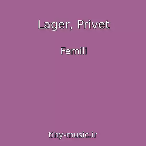 کاور آهنگ Lager, Privet از Femili