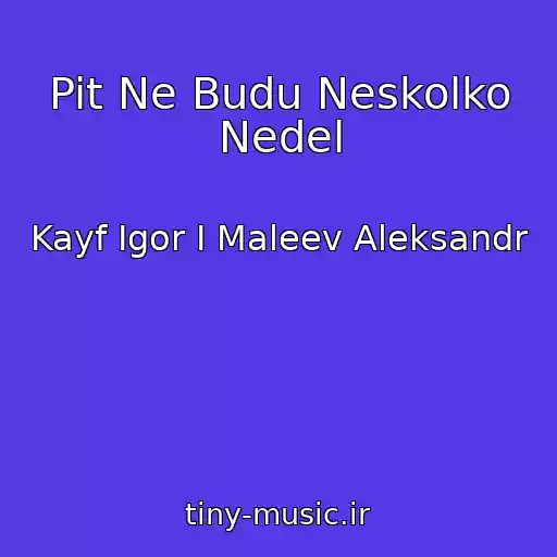 کاور آهنگ Pit Ne Budu Neskolko Nedel از Kayf Igor I Maleev Aleksandr