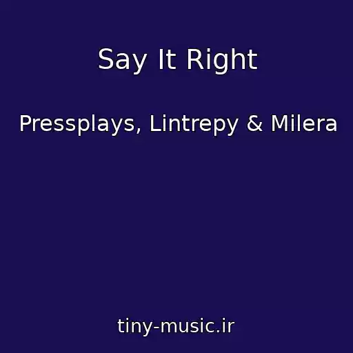 کاور آهنگ Say It Right از Pressplays, Lintrepy & Milera