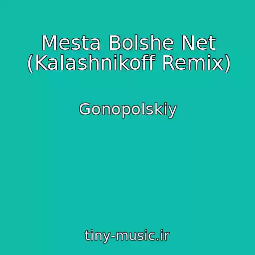 کاور آهنگ Mesta Bolshe Net (Kalashnikoff Remix) از Gonopolskiy