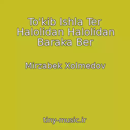 کاور آهنگ To'kib Ishla Ter Halolidan Halolidan Baraka Ber از Mirzabek Xolmedov