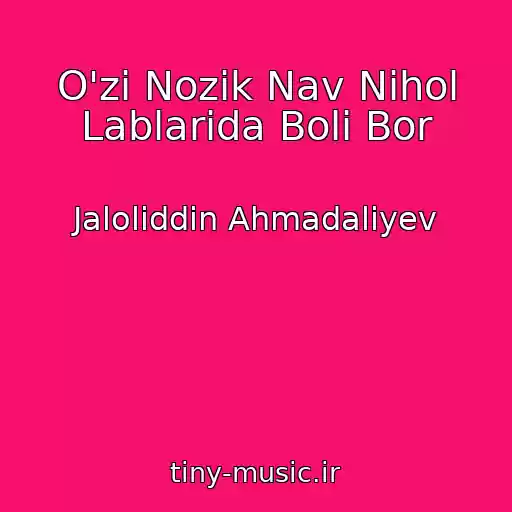 کاور آهنگ O'zi Nozik Nav Nihol Lablarida Boli Bor از Jaloliddin Ahmadaliyev