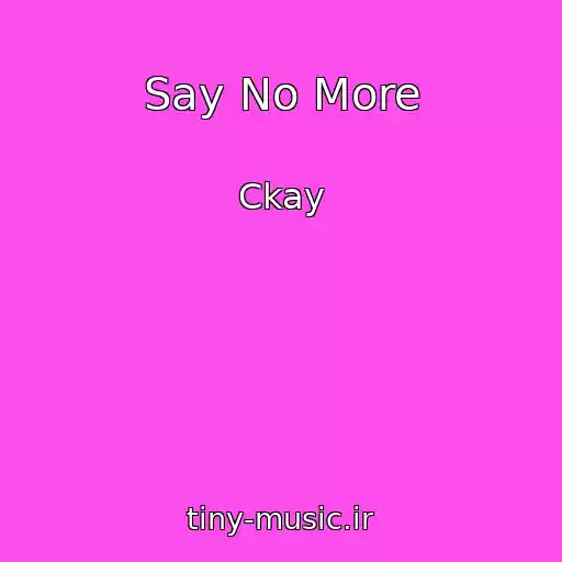 کاور آهنگ Say No More از Ckay