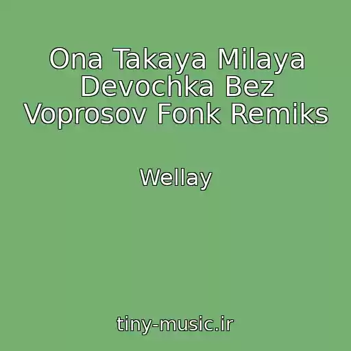 کاور آهنگ Ona Takaya Milaya Devochka Bez Voprosov Fonk Remiks از Wellay