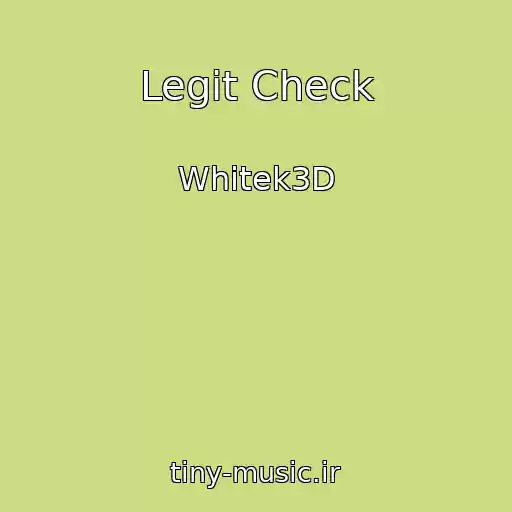 کاور آهنگ Legit Check از Whitek3D