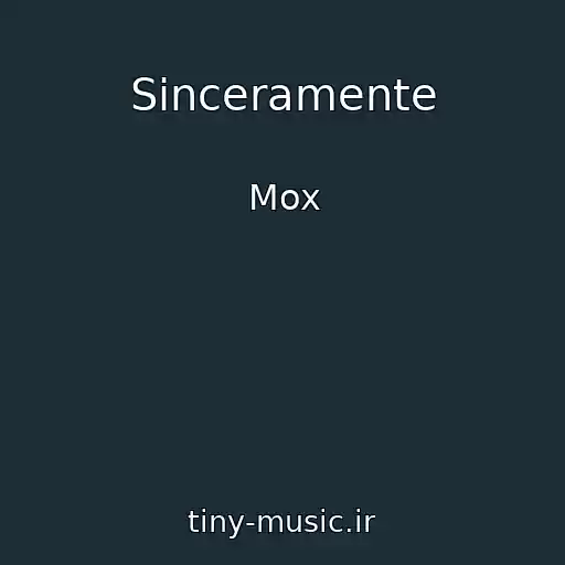 کاور آهنگ Sinceramente از Mox
