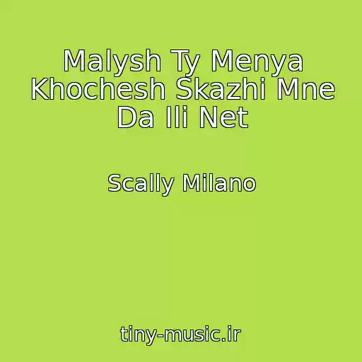 کاور آهنگ Malysh Ty Menya Khochesh Skazhi Mne Da Ili Net از Scally Milano