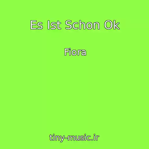 کاور آهنگ Es Ist Schon Ok از Fiora