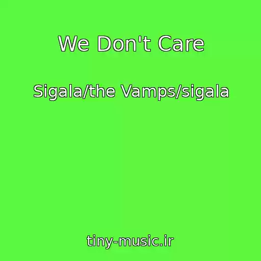 کاور آهنگ We Don't Care از Sigala/the Vamps/sigala
