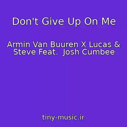 کاور آهنگ Don't Give Up On Me از Armin Van Buuren X Lucas & Steve Feat.  Josh Cumbee