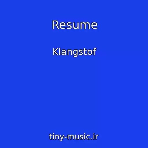 کاور آهنگ Resume از Klangstof