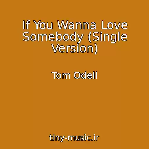 کاور آهنگ If You Wanna Love Somebody (Single Version) از Tom Odell