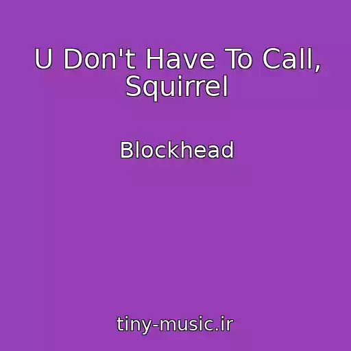 کاور آهنگ U Don't Have To Call, Squirrel از Blockhead