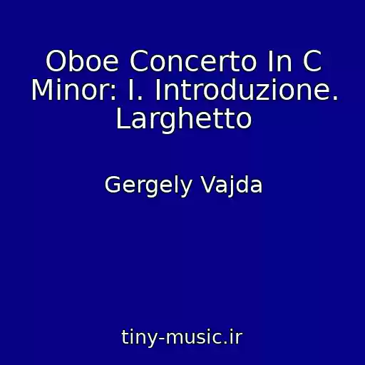 کاور آهنگ Oboe Concerto In C Minor: I. Introduzione. Larghetto از Gergely Vajda
