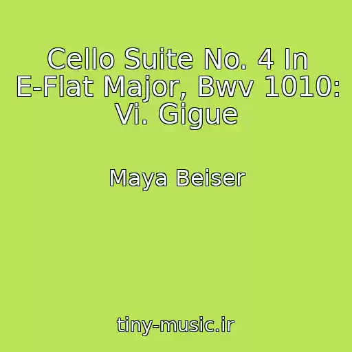 کاور آهنگ Cello Suite No. 4 In E-Flat Major, Bwv 1010: Vi. Gigue از Maya Beiser