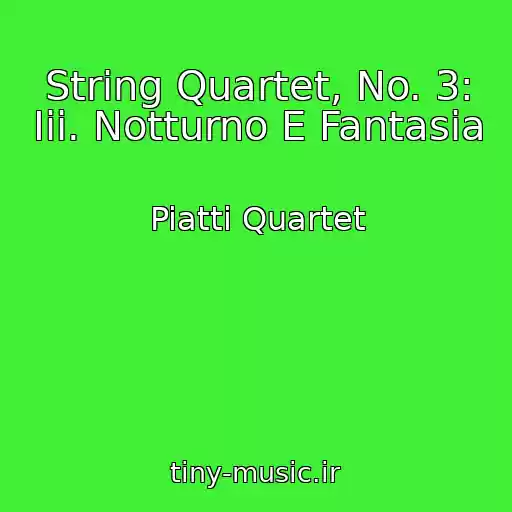 کاور آهنگ String Quartet, No. 3: Iii. Notturno E Fantasia از Piatti Quartet