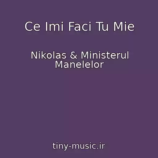 کاور آهنگ Ce Imi Faci Tu Mie از Nikolas & Ministerul Manelelor