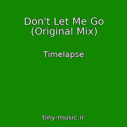 کاور آهنگ Don't Let Me Go (Original Mix) از Timelapse