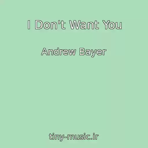 کاور آهنگ I Don't Want You از Andrew Bayer