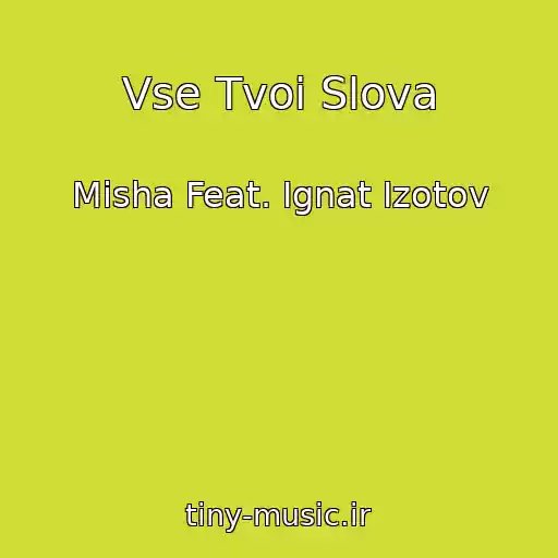 کاور آهنگ Vse Tvoi Slova از Misha Feat. Ignat Izotov