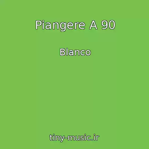 کاور آهنگ Piangere A 90 از Blanco