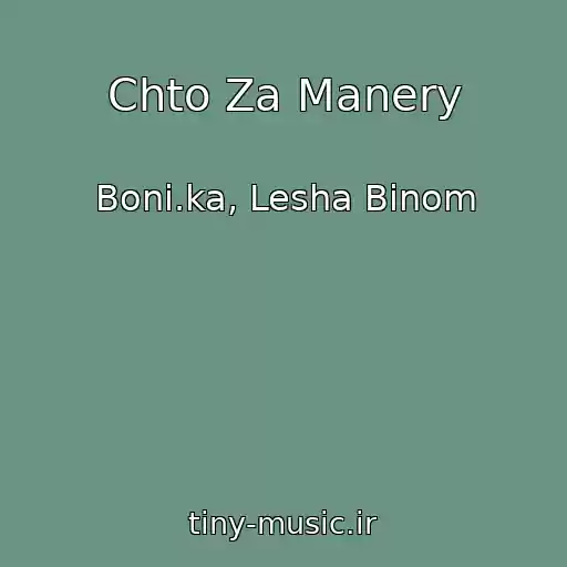 کاور آهنگ Chto Za Manery از Boni.ka, Lesha Binom