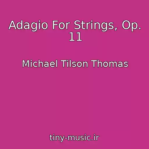 کاور آهنگ Adagio For Strings, Op. 11 از Michael Tilson Thomas