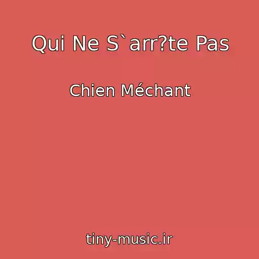 کاور آهنگ Qui Ne S`arr?te Pas از Chien Méchant