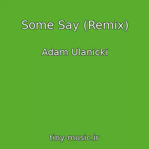 کاور آهنگ Some Say (Remix) از Adam Ulanicki