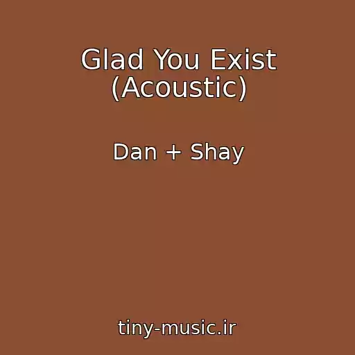 کاور آهنگ Glad You Exist (Acoustic) از Dan + Shay