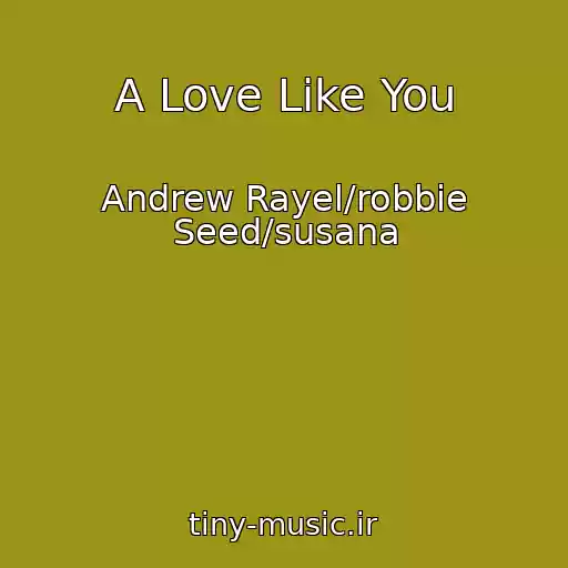 کاور آهنگ A Love Like You از Andrew Rayel/robbie Seed/susana