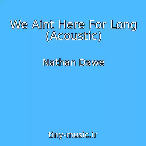 کاور آهنگ We Aint Here For Long (Acoustic) از Nathan Dawe