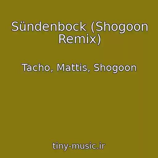 کاور آهنگ Sündenbock (Shogoon Remix) از Tacho, Mattis, Shogoon