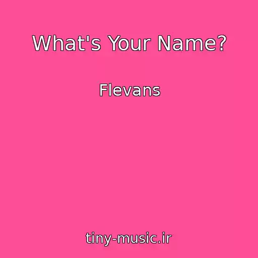 کاور آهنگ What's Your Name? از Flevans
