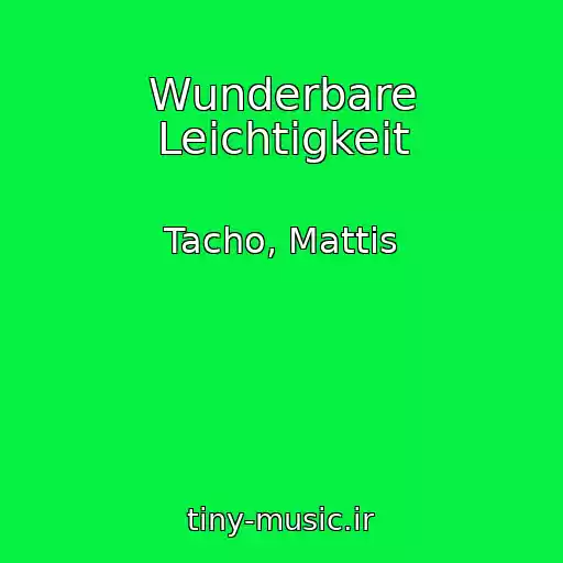 کاور آهنگ Wunderbare Leichtigkeit از Tacho, Mattis
