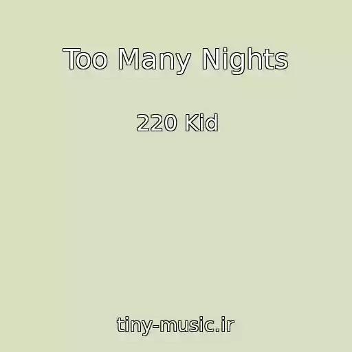 کاور آهنگ Too Many Nights از 220 Kid