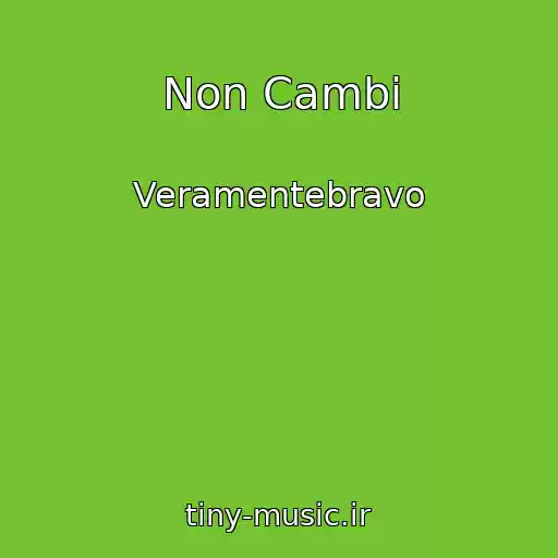 کاور آهنگ Non Cambi از Veramentebravo