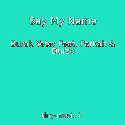 کاور آهنگ Say My Name از Burak Yeter Feat. Parkah & Durzo
