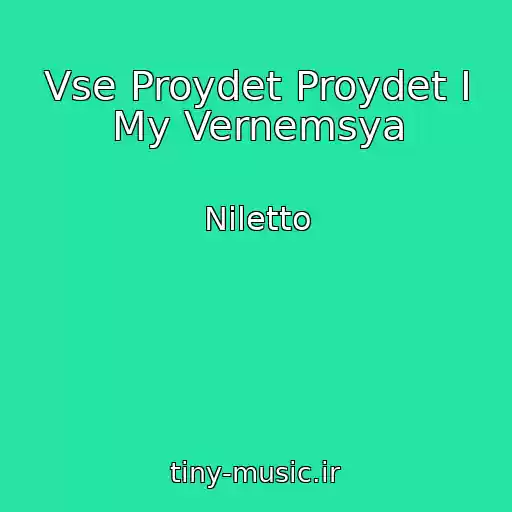 کاور آهنگ Vse Proydet Proydet I My Vernemsya از Niletto