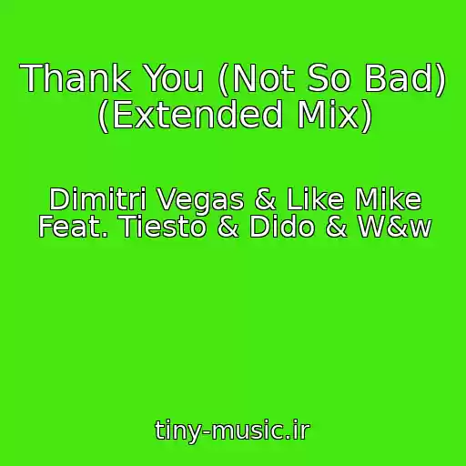 کاور آهنگ Thank You (Not So Bad) (Extended Mix) از Dimitri Vegas & Like Mike Feat. Tiesto & Dido & W&w